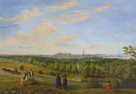 unknow artist A view from Tallinn to Lasnamae oil painting image